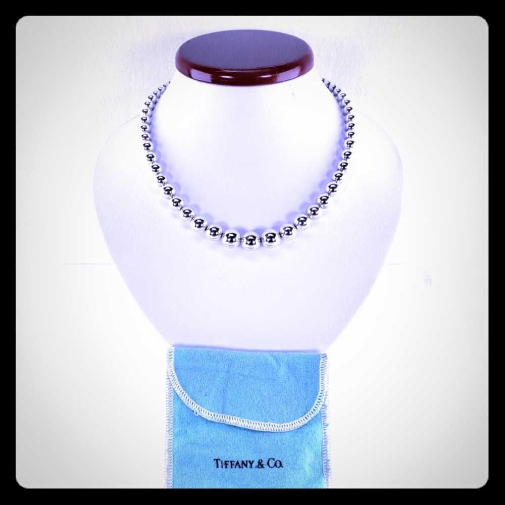 Tiffany&Co Sterling Silver Graduated Ball Necklace